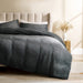 Flannel Duvet Cover Set Oeko-Tex Certified, 3 Pieces Velvet Duvet Cover Queen, Ultra Soft Comforter Cover with Zipper and Corner Ties, Dark Grey