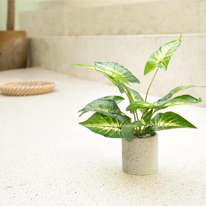 1Pc Faux Plant Indoor in Plant Pot 16"- House Plant for Farmhouse Kitchen Decor Living Room Accessories Home Office Cubicle Bookshelf Guest Room Balcony Bathroom Rustic Green Room Floor Table