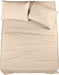 Queen Bed Sheets Set - 4 Piece Bedding - Brushed Microfiber - Shrinkage and Fade Resistant - Easy Care (Queen, Beige)