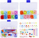 381 Pieces Stitch Ring Markers and Colorful Knitting Crochet Locking Counter Stitch Needle Clips + Weaving Tools Knitting Kits with 3 Storage Boxes