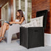 All-Weather Outdoor Storage Deck Box Container Patio Garden Furniture Outdoor Storage for Furniture Cushions, Gardening Tools and Pool Toys (Black)