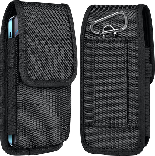 Cell Phone Pouch Nylon Belt Holster Case Compatible with Iphone 14 13 12 11 Pro Max, XS Max, Samsung Galaxy S21 FE S20+ S22 Ultra A12 A13 A53 A32 A52 A22 A42, X-Large