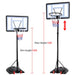7-9.2 Ft. Height Adjustable Hoop Portable Basketball System Goal Outdoor Kids Youth with Wheels and Weighted Base