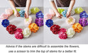 Artificial Hydrangea Flowers Blush Heads 10 Fake Hydrangea Silk Flowers for Wedding Centerpieces Bouquets DIY Floral Decor Home Decoration with Stems.