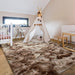 5X8 Large Area Rugs for Living Room, Super Soft Fluffy Modern Bedroom Rug, Tie-Dyed Brown Indoor Shag Fuzzy Carpets for Girls Kids Nursery Room Home Decor