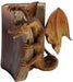 2PCS Funny Dragon Bookends Resin Dragon Statue Book Shelf Organizer Book Ends Figurines for Home Office Shelves Decor
