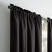 Eclipse Samara Solid Color Blackout Rod Pocket Single Curtain Panel, Black, 42 X 84