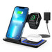 Wireless Charger, 3 in 1 Qi-Certified 15W Fast Charging Station for Apple Iwatch Series 5/4/3/2/1,Airpods,Wireless Charging Stand for Iphone 13/12/11 Series/Xs MAX/XR/XS/X/8/8 Plus/Samsung