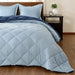 Lightweight Solid Comforter Set (King) with 2 Pillow Shams - 3-Piece Set - Blue and Sapphire - down Alternative Reversible Comforter