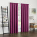Eclipse Samara Solid Color Blackout Rod Pocket Single Curtain Panel, Boysenberry, 42 X 54