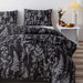 Comforter Set Queen Comforter Set,3 PCS Floral Comforter Set Bedding Sets Queen with Comforter Black Comforter Set Soft Microfiber Bedding Set with 2 Pillow Cases