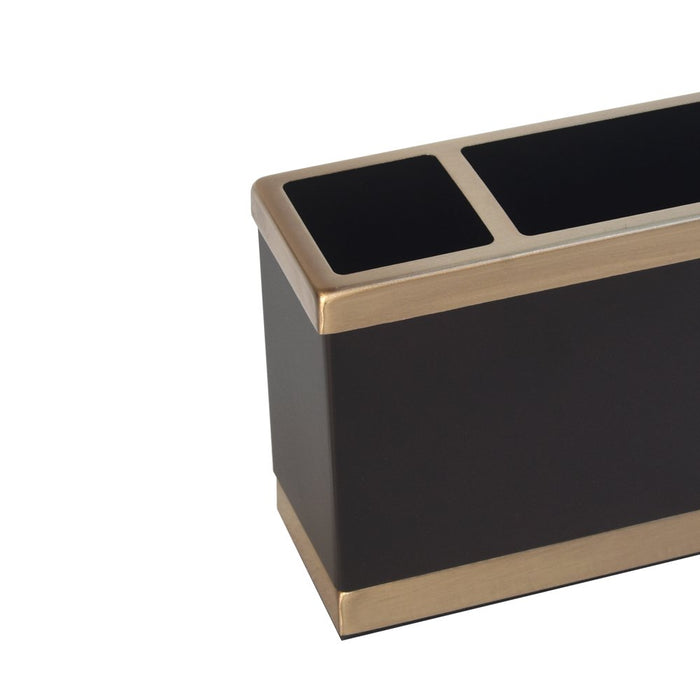 Better Homes & Gardens Two-Tone Metal Toothbrush Holder, Bronze