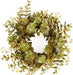 Set of 2 Artificial Grapevine and Eucalyptus Candle Ring or Wreath for Home Decor, and Displaying