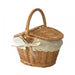 Handmade Woven Rattan Basket with Handle and Double Lids Camping Piic Food Storage Container Organizer