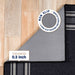 Indoor Bordered Area Rugs, Non Slip Rubber Backing Modern Living Room Area Rug, Black, 5'X7'