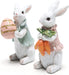 Hodao Easter Bunny Decorations Spring Home Decor Bunny Figurines(Easter White Rabbit 2Pcs)
