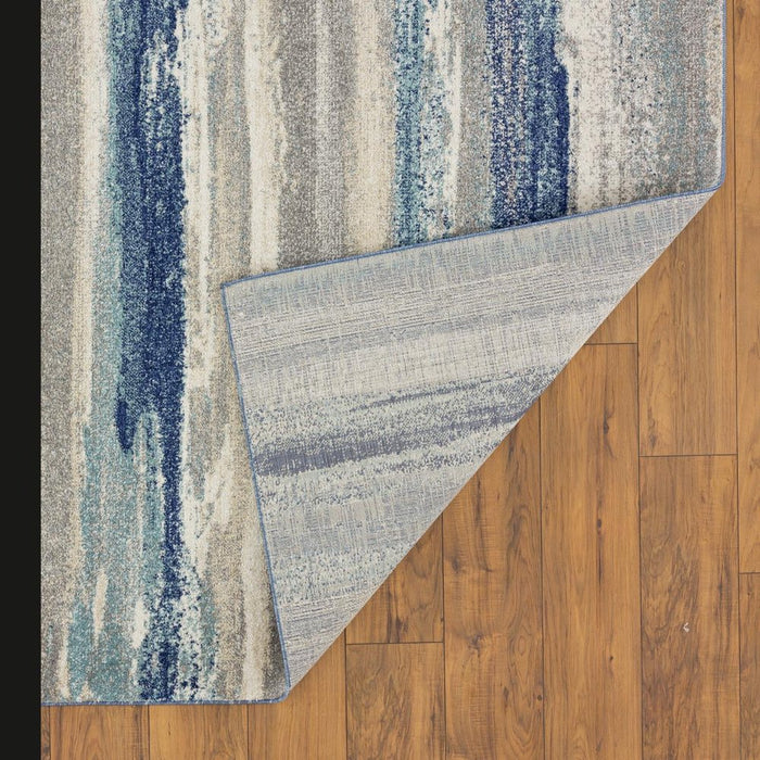 Lagos Collection 7501 Blue 8X10 Abstract Area Rug