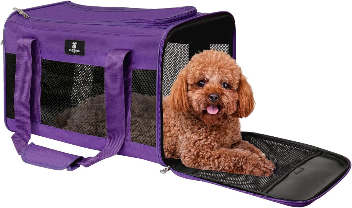 Cat Carrier Pet Carrier Portable Kitten Carrier for Small Medium Cats under 25 Lbs,Cat Carrying Case with Removable Fleece Pad,Airline Approved Soft Sided Pet Travel Carrier