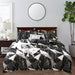 Black Marble Comforter Set Full Geometric Bedding Comforter Men Boys Bed Comforter White Grey Triangle Bedding Comforter 3Pcs Black Comforter Sets Full Size