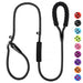 Slip Lead Dog Leash, Anti-Choking with Traffic Padded Two Handles, Reflective Strong Sturdy Heavy Duty Rope Leash, 6FT Dog Training Leash for Medium Large Dogs(6' Black)