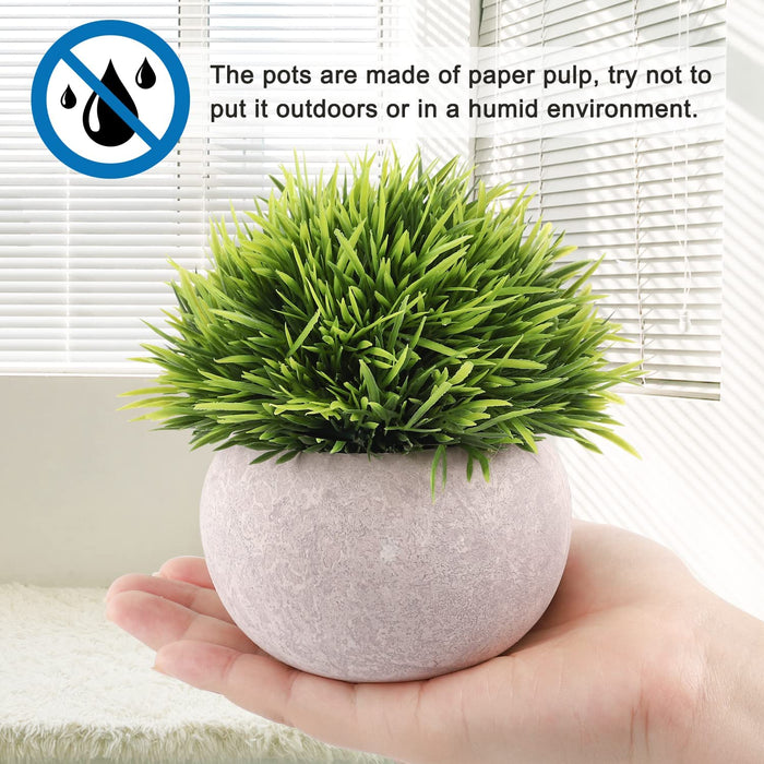 4 Packs Artificial Potted Plants Bathroom Fake Shelf Plant Office Table Decor Mini Green Faux Topiary Kitchen Cabinet Farmhouse Decorations