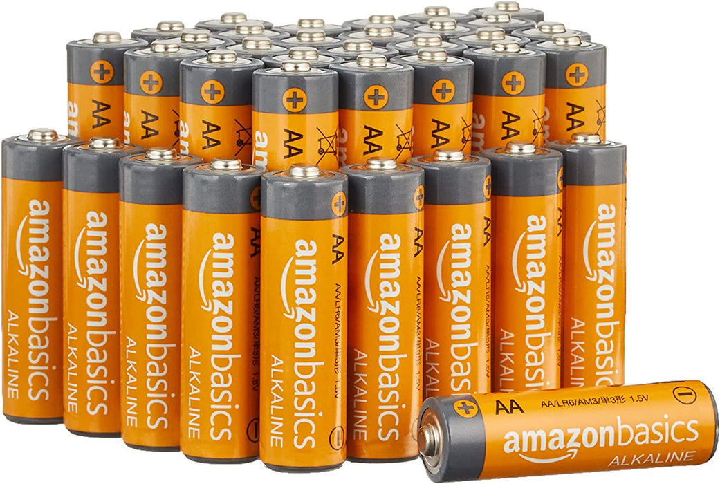 48 Pack AA High-Performance Alkaline Batteries, 10-Year Shelf Life, Easy to Open Value Pack