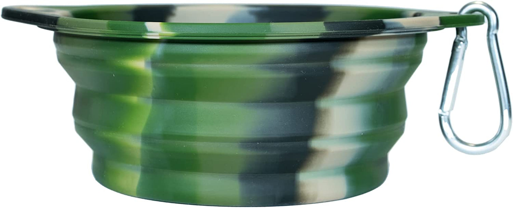 Ruff Products Barkbowl (800Ml) - Collapsible Dog Bowl (Camo) Premium Quality, Platinum-Cured Food Grade Silicone, No Plastic Rim, Food Safe, Large Travel Bowl