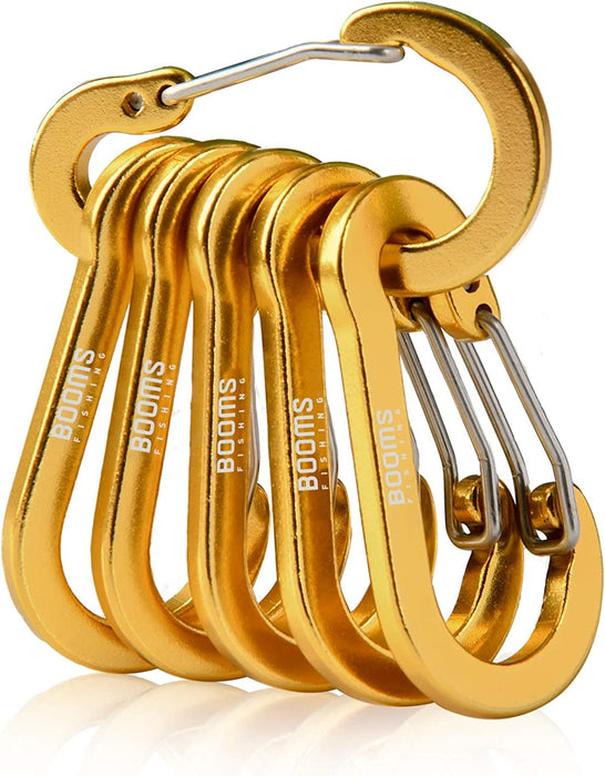 CC1 Multi-Use Carabiner Clip, 6 Pack Small Caribeener Clips, Mini Keychain Caribeaner Clip 2 Inch, Aluminum D Ring Carabiners, Multi-Colored