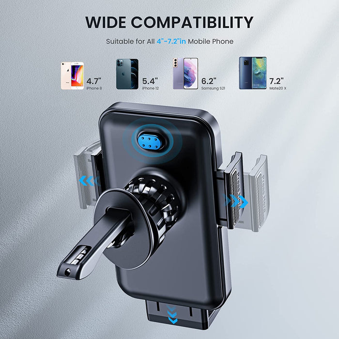 Phone Holder Car [Upgrade Clip Never Fall] Car Phone Holder Mount Automobile Air Vent Hands Free Cell Phone Holder for Car Fit for All Car Mount for Iphone Android Smartphone