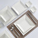 Classic White Square Dinnerware Set for 4, off White