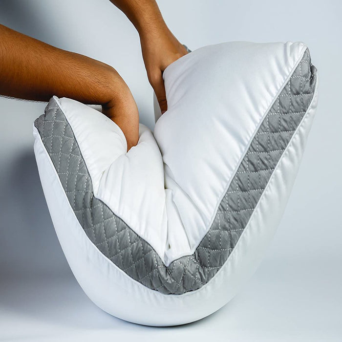 Lux Decor Collection Gusseted Queen Pillows Set of 2 - Comfortable Breathable Bed Pillows for Sleeping (18X26)