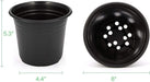 100-Pack 0.5 Gallon Plant Nursery Pots, Plastic Pots for Flower Seedling, Flower Plant Container Seed Starting Pot, Come with 100 Pcs Plant Labels