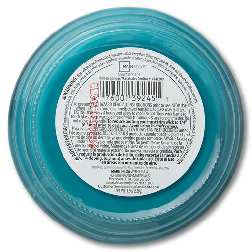 Mainstays Hidden Springs Scented 3-Wick Glass Jar Candle, 11.5 Oz.