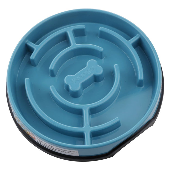 Petstages Slow Fun Feed Dog Bowl, Dishwasher Safe, Blue