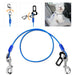 Dog Car Seat Harness Pet Seat Belt Restraint Coated Steel Rope Seat Belt 16"/24"/32" with Double Clip and Latch Attachment Small Medium Large Dogs