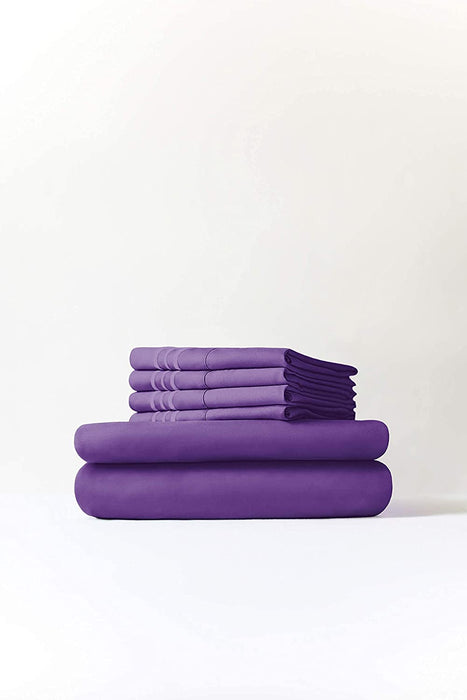 Extra Deep Pocket Sheets - 6 Piece Sheet Set - King Size Sheets Deep Pocket - Extra Deep Bed Sheets - Deep King Fitted Sheet Set - Super and Ultra Deep Sheets - for Deep Pockets Mattress - Fits Easily