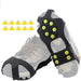 Ice Cleats, Ice Grips Traction Cleats Grippers Non-Slip over Shoe/Boot Rubber Spikes Crampons anti Easy Slip 10 Steel Studs Crampons Slip-On Stretch Footwear