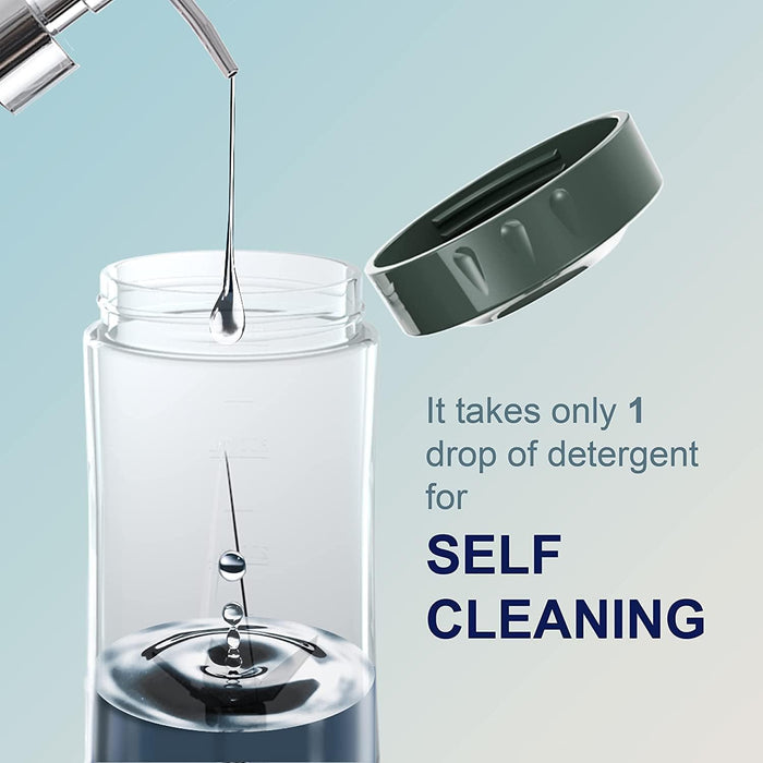 Portable Blender USB Rechargeable,  Personal Size Blender for Shakes and Smoothies, Strong Cutting Power with Six Blades, 13.5Oz Juicer Cup for Sports, Travel