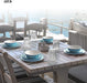 Melamine Dinnerware Set of 12 Pcs Dinner Dishes Set for Indoor and Outdoor Use, Dishwasher Safe, Lightweight Unbreakable, BPA Free, Light Blue