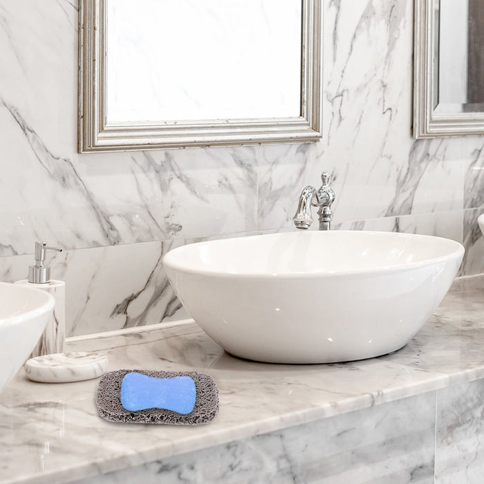 12 Pcs Soap Saver, Soap Holder Accessory, Soap Saver Pads, Draining Soap Bar Holder, Self Draining Pads, Non-Slip PVC Dishes Soap Holder Accessory for Bath Supplies