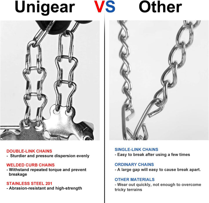 Traction Cleats Ice Snow Grips with 18 Spikes for Walking, Jogging, Climbing and Hiking