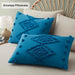 Oli Anderson Tufted Duvet Cover Queen Size, Soft and Lightweight Duvet Covers Set for All Seasons, 3 Pieces Boho Embroidery Shabby Chic Bedding Set (Turquoise, Queen, 90’’ X 90’’)