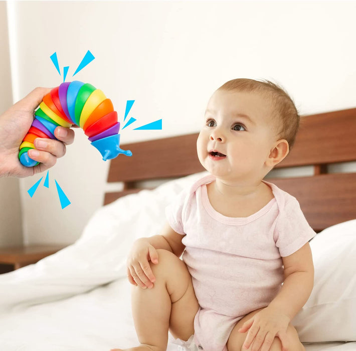Push Pop Bubble Fidget Slug Sensory Toy - for Autism, Stress, Anxiety - Kids and Adults (Slug)