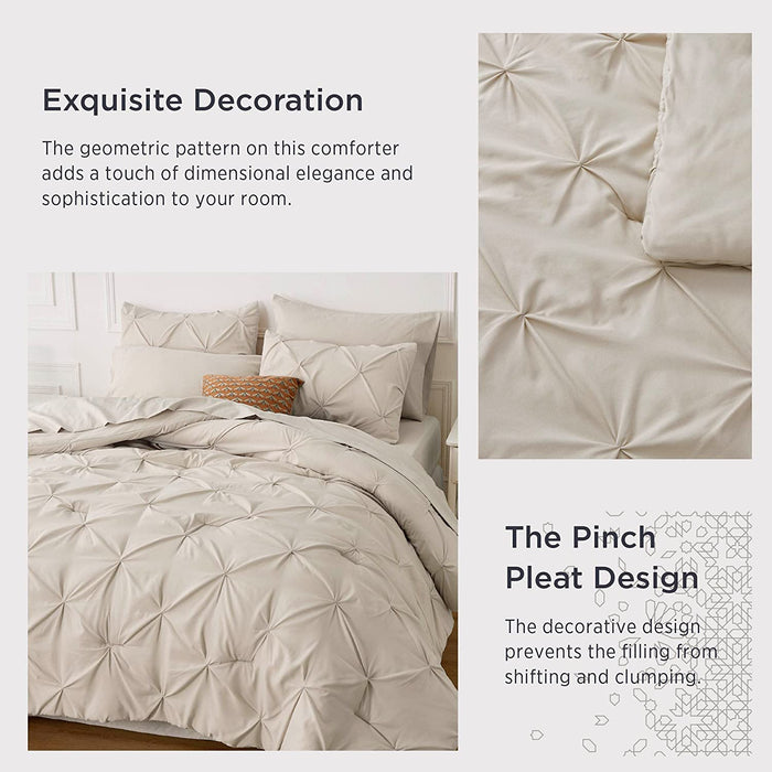 Bedsure Full Size Comforter Sets - Bedding Sets Full 7 Pieces, Bed in a Bag Beige Bed Sets with Comforters, Sheets, Pillowcases & Shams,Adult & Kids Bedding