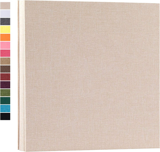 Photo Album for 4X6 600 Photos Linen Cover Extra Large Capacity Photo Book for Family Wedding Anniversary Baby (Beige, 600 Pockets)