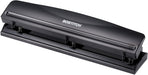 Bostitch Office 3 Hole Punch, 12 Sheet Capacity, All-Metal, Silver
