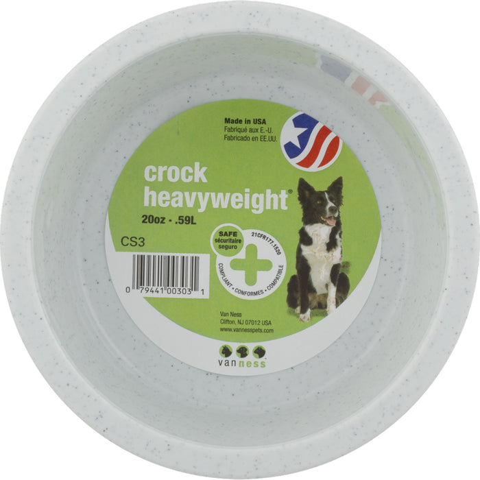 Van Ness Pet Products Heavyweight Medium Dog Pet Crock Bowl 20 Oz. , 1 Ct