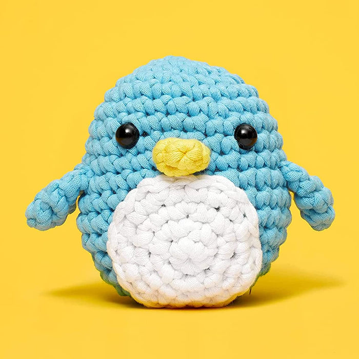 Beginners Crochet Kit with Easy Peasy Yarn, Crochet Kit for Complete Beginners with Step-By-Step Video Tutorials, Pierre the Penguin