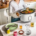 Beautiful 6QT Programmable Slow Cooker, White Icing by Drew Barrymore