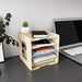 5 Tier Wood Office Paper Organizer for Desk Desktop File Holder Desk Letter Tray & A4 Paper Holder Document